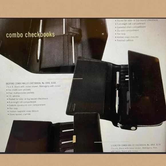 ❤️SOLD❤️Vintage Coach Mahogany Bedford Combo Wallet Checkbook 6996 - Picture 2 of 10